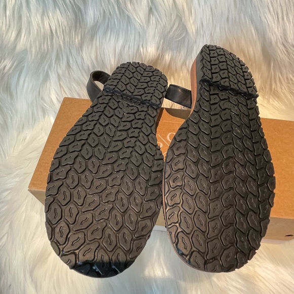 Menorquinas glitter peep toe leather black sandal - Picture 5 of 6